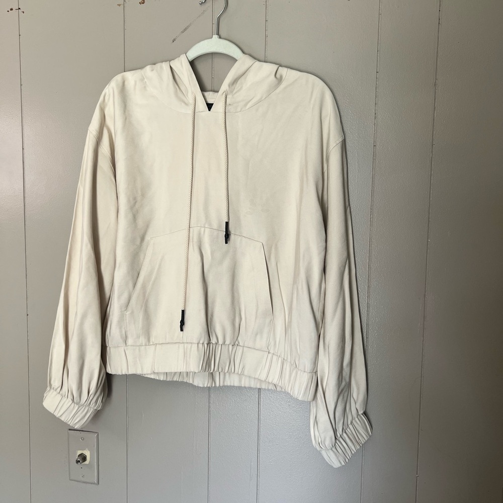 Who What Wear Hoodie Beach Hoodie Light Weight Cream Sz L